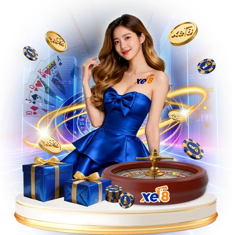 Live baccarat dealer at xe8 Malaysia online casino — real cards, real time