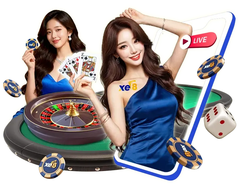 xe8 live casino — real dealers, Southeast Asian tables, Baccarat Squeeze available