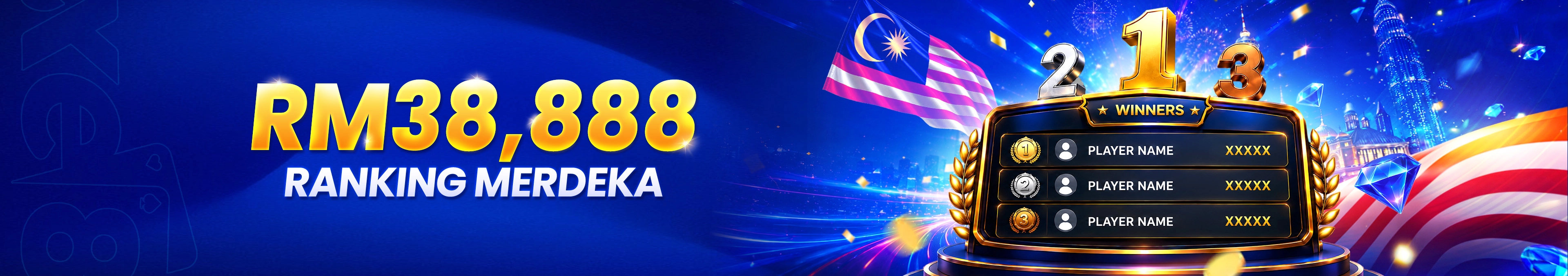 Merdeka Ranking Leaderboard — Win RM38,888 at xe8 Casino Malaysia